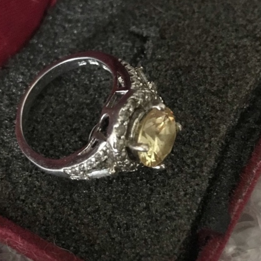 Canary Yellow Stone Ring